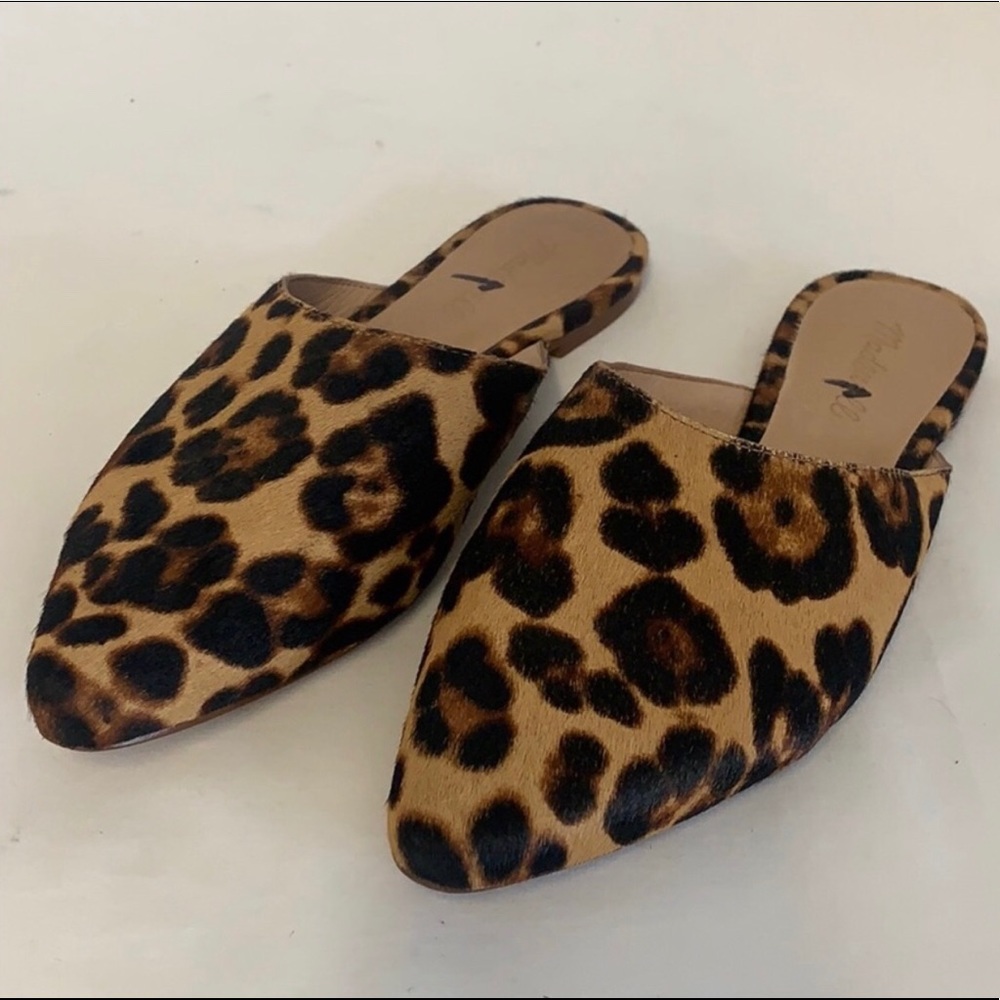 Madewell Remi Mule in Leopard Calf Hair